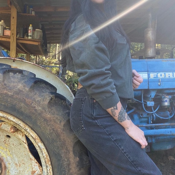 • 1980s Hunter Green Cotton 3 Button Henley • - Picture 3 of 5